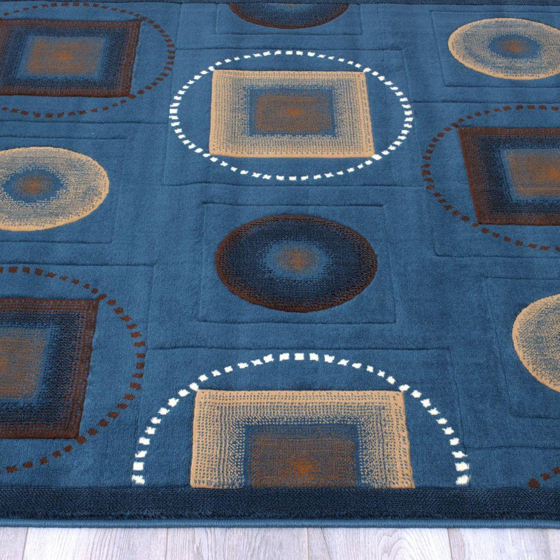 Persian Weavers Rugs Rectangle Gallery-25 (Aqua-Blue) 6'x9' IMAGE 2