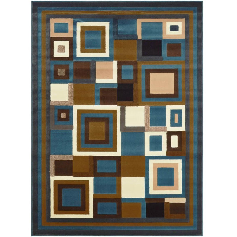 Persian Weavers Rugs Rectangle Gallery-26 6'x9' Rug - Aqua-Blue IMAGE 1