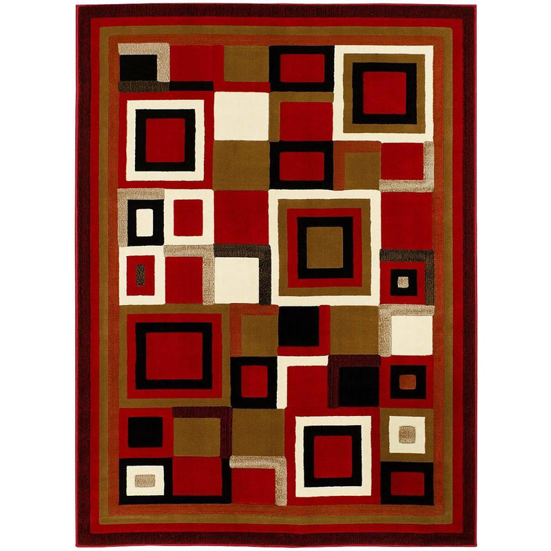 Persian Weavers Rugs Rectangle Gallery-26 6'x9' Rug - Red IMAGE 1