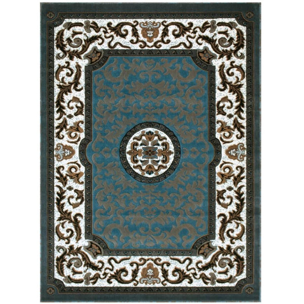 Persian Weavers Rugs Rectangle Kingdom D-128 (L-Blue) 6'x9' IMAGE 1