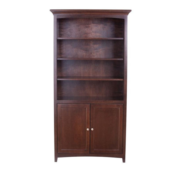 Whittier Wood Bookcases 5+ Shelves Center Wall Unit with Doors IMAGE 1
