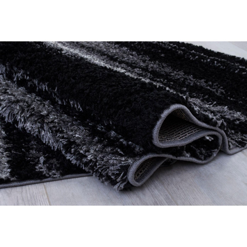 Persian Weavers Rugs Rectangle Deluxe Shag Brush (Grey) 6'X9' IMAGE 2