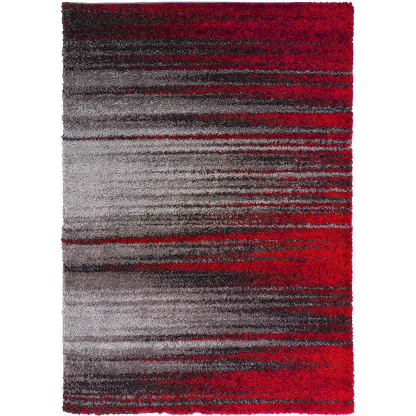 Persian Weavers Rugs Rectangle Deluxe Shag Brush (Red) 6'X9' IMAGE 1