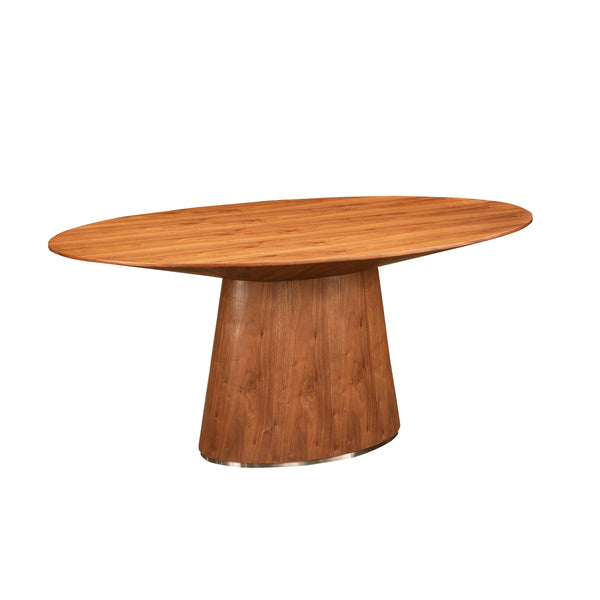 Moe's Home Collection Oval Otago Dining Table with Pedestal Base KC-1007-03 IMAGE 1