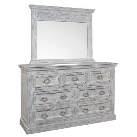 Horizon Home Furniture Mandalay Dresser Mirror H4505-320-WHT IMAGE 2
