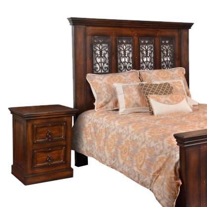 Horizon Home Furniture Mandalay 2-Drawer Nightstand H4505-350-BRN IMAGE 2