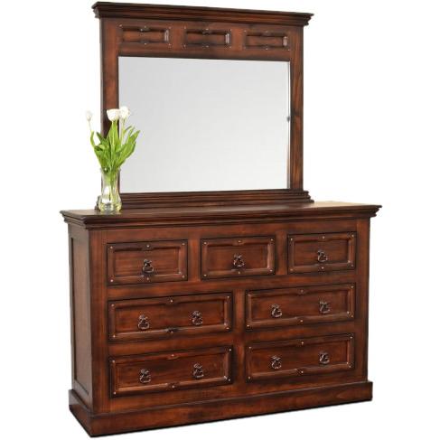 Horizon Home Furniture Mandalay Dresser Mirror H4505-320-BRN IMAGE 2