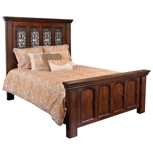 Horizon Home Furniture Mandalay Queen Panel Bed H4505-QUEEN-BED-BRN IMAGE 1