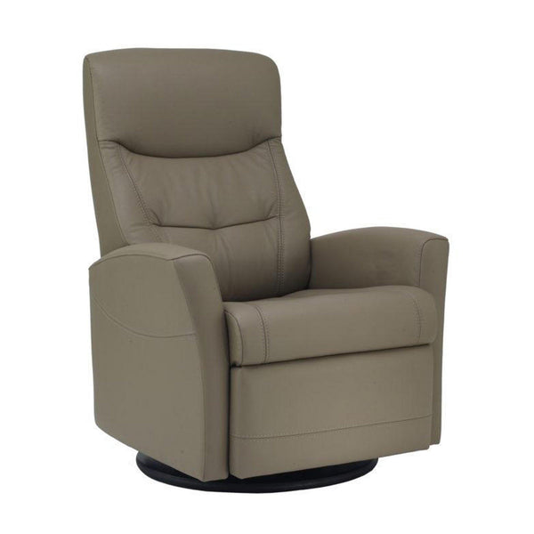 Fjords of Norway Oslo Swivel Glider Leather Recliner Oslo Large-NL-130-STONE IMAGE 1