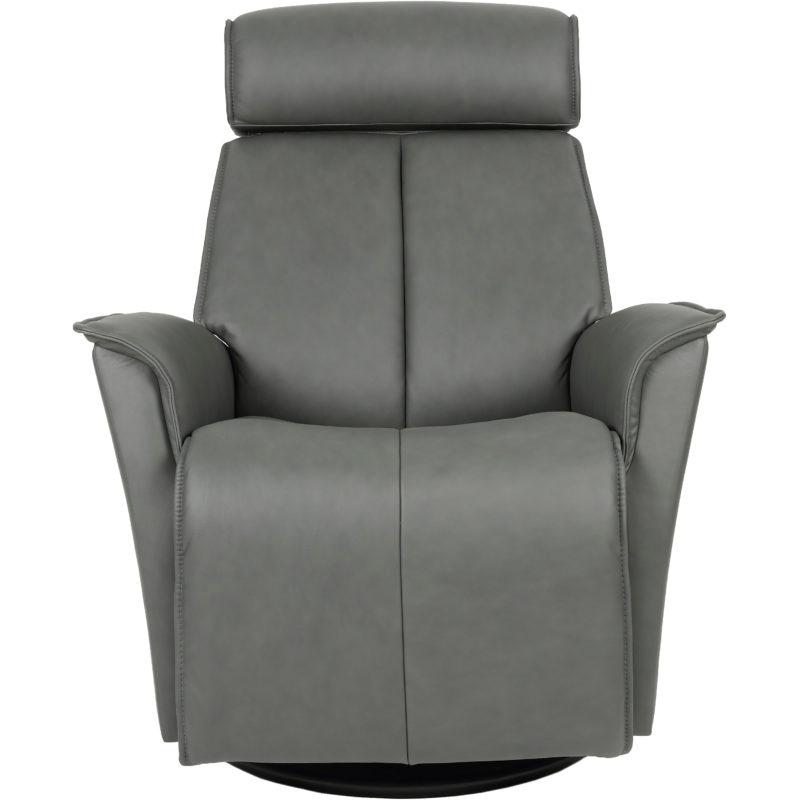 Fjords of Norway Venice Power Swivel Glider Leather Recliner Venice Small Power-SL-227 GREY IMAGE 1