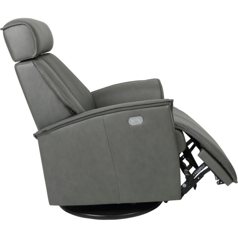 Fjords of Norway Venice Power Swivel Glider Leather Recliner Venice Small Power-SL-227 GREY IMAGE 5