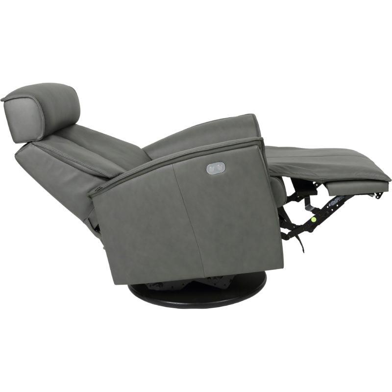 Fjords of Norway Venice Power Swivel Glider Leather Recliner Venice Small Power-SL-227 GREY IMAGE 8