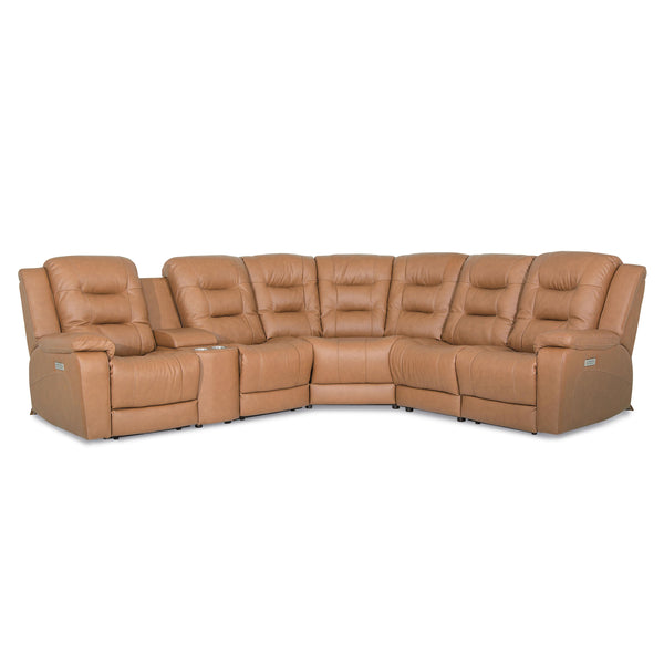 Palliser Leighton Power Reclining Leather 6 pc Sectional 41063-L2/41063-K2/41063-L3/41063-9X/41063-10/41063-L1-SOLANA-AFRICA IMAGE 1