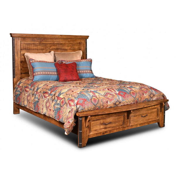 Horizon Home Furniture King Bed with Storage H4365 King Storage Bed - Brown IMAGE 1
