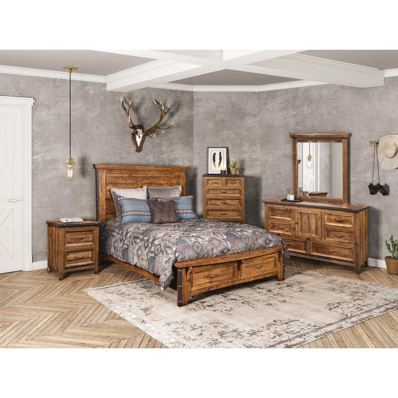 Horizon Home Furniture King Bed with Storage H4365 King Storage Bed - Brown IMAGE 3