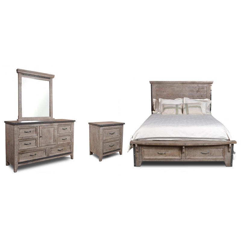 Horizon Home Furniture King Bed with Storage H4365 King Storage Bed - Grey IMAGE 5