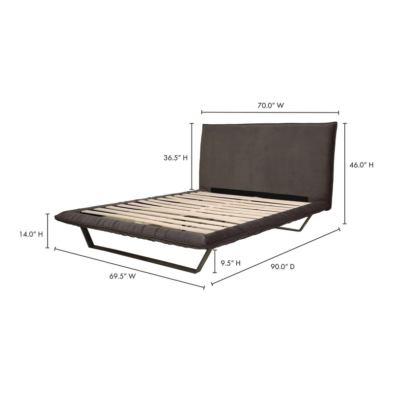 Moe's Home Collection Manilla Queen Upholstered Platform Bed RN-1127-25 IMAGE 13