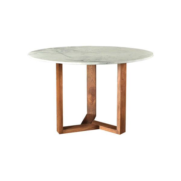 Moe's Home Collection Round Jinxx Dining Table with Marble Top and Pedestal Base CT-1009-18 IMAGE 1