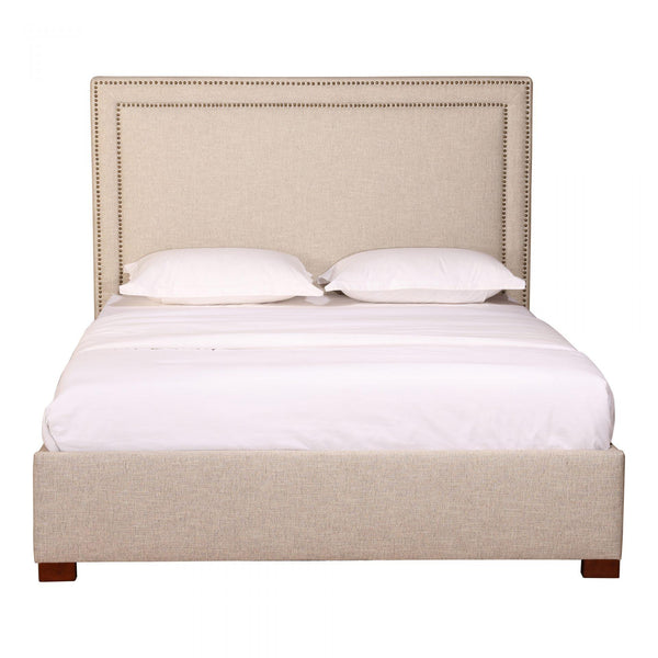 Moe's Home Collection Kenzo Queen Upholstered Panel Bed with Storage RN-1135-34 IMAGE 1