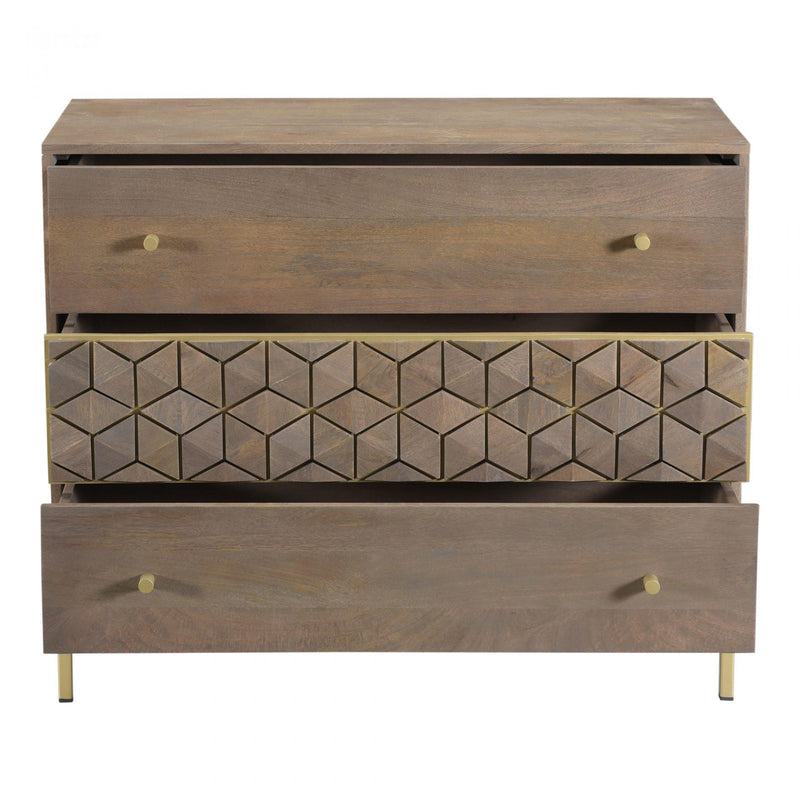 Moe's Home Collection Corolla 3-Drawer Chest RP-1015-29 IMAGE 6