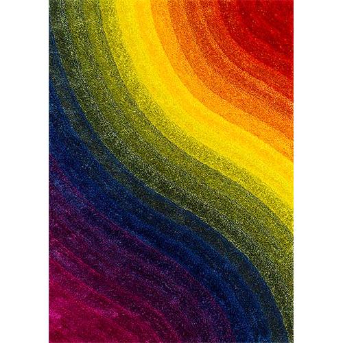 Persian Weavers Rugs Rectangle 3D Shaggy 3D-807 5'x8' Rug - Rainbow IMAGE 1