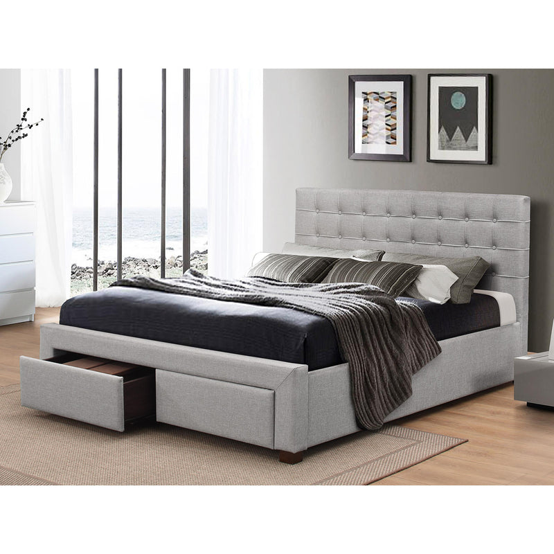 Primo International Heroes Queen Upholstered Platform Bed with Storage SULI-FSRQNN2035/SULI-HBDQNN2035/SULI-DR1QNN2035/SULI-DR2QNN2035 IMAGE 1