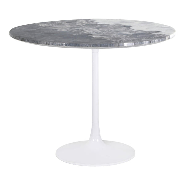 Moe's Home Collection Round Pierce Dining Table with Marble Top and Pedestal Base GK-1115-15 IMAGE 1