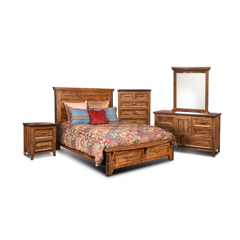 Horizon Home Furniture Urban Rustic King Panel Bed with Storage H4365-EK-BED IMAGE 5