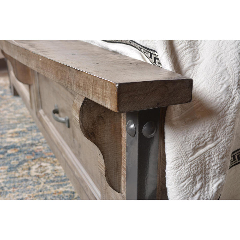Horizon Home Furniture Urban Rustic King Panel Bed with Storage H4365-EK-BED-GRY IMAGE 4