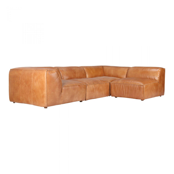 Moe's Home Collection Luxe Signature Leather 4 pc Sectional QN-1021-40/QN-1019-40/QN-1021-40/QN-1019-40 IMAGE 1