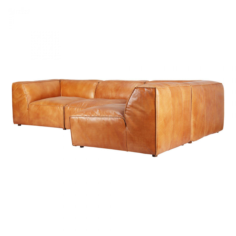 Moe's Home Collection Luxe Signature Leather 4 pc Sectional QN-1021-40/QN-1019-40/QN-1021-40/QN-1019-40 IMAGE 3