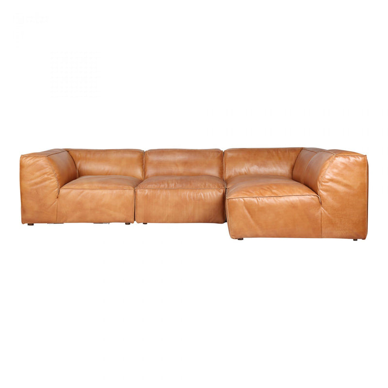 Moe's Home Collection Luxe Signature Leather 4 pc Sectional QN-1021-40/QN-1019-40/QN-1021-40/QN-1019-40 IMAGE 4