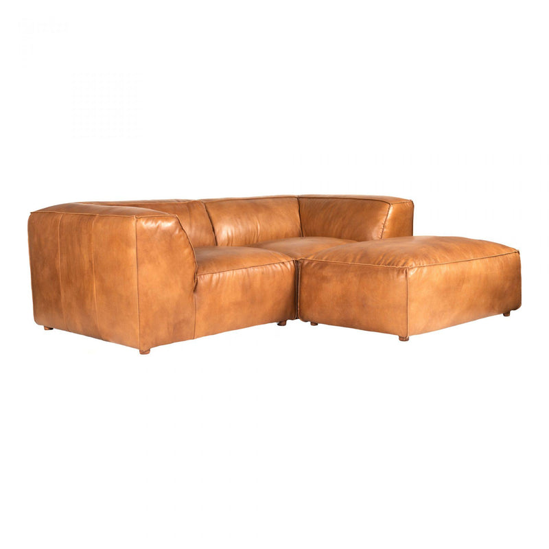 Moe's Home Collection Luxe Nook Leather 3 pc Sectional QN-1021-40/QN-1021-40/QN-1020-40 IMAGE 2