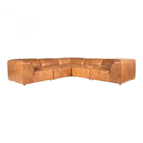 Moe's Home Collection Luxe Classic Leather 5 pc Sectional QN-1021-40/QN-1019-40/QN-1021-40/QN-1019-40/QN-1021-40 IMAGE 1
