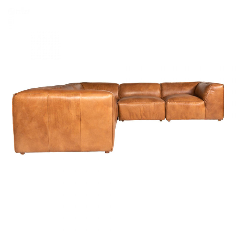 Moe's Home Collection Luxe Classic Leather 5 pc Sectional QN-1021-40/QN-1019-40/QN-1021-40/QN-1019-40/QN-1021-40 IMAGE 2