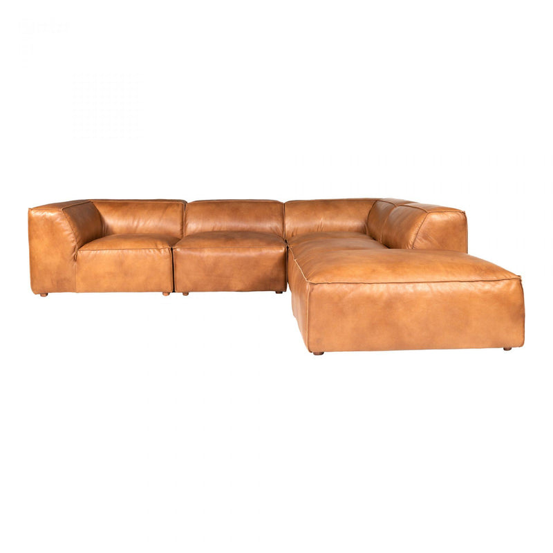 Moe's Home Collection Luxe Dream Leather 5 pc Sectional QN-1021-40/QN-1019-40/QN-1021-40/QN-1019-40/QN-1020-40 IMAGE 1