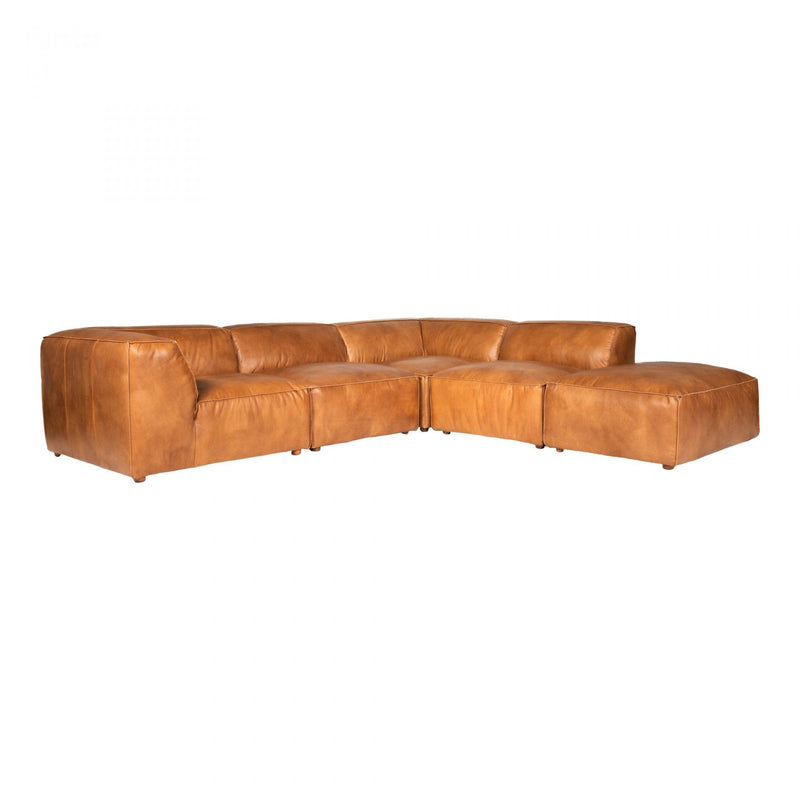 Moe's Home Collection Luxe Dream Leather 5 pc Sectional QN-1021-40/QN-1019-40/QN-1021-40/QN-1019-40/QN-1020-40 IMAGE 2