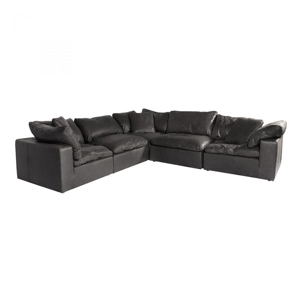 Moe's Home Collection Clay Classic Leather 5 pc Sectional YJ-1010-02 IMAGE 1