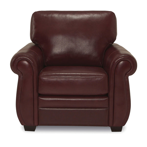 Palliser Borrego Stationary Leather Match Chair 77890-02-GRADE100-GARNET IMAGE 1