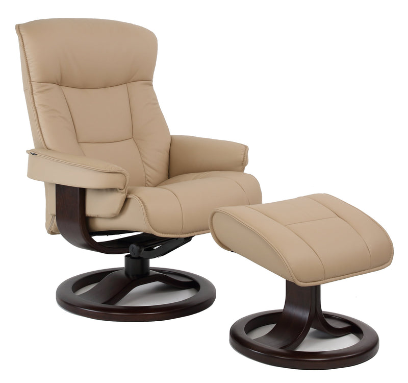 Fjords Bergen Classic Comfort Chair with Foot stool NL Leather (Customize your own)