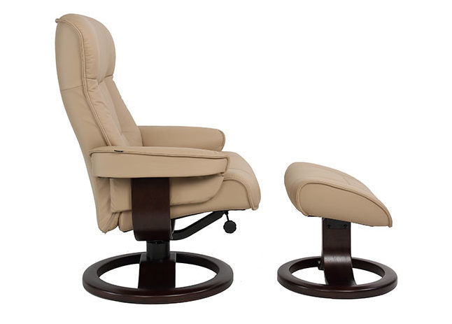 Fjords Bergen Classic Comfort Chair with Foot stool NL Leather (Customize your own)